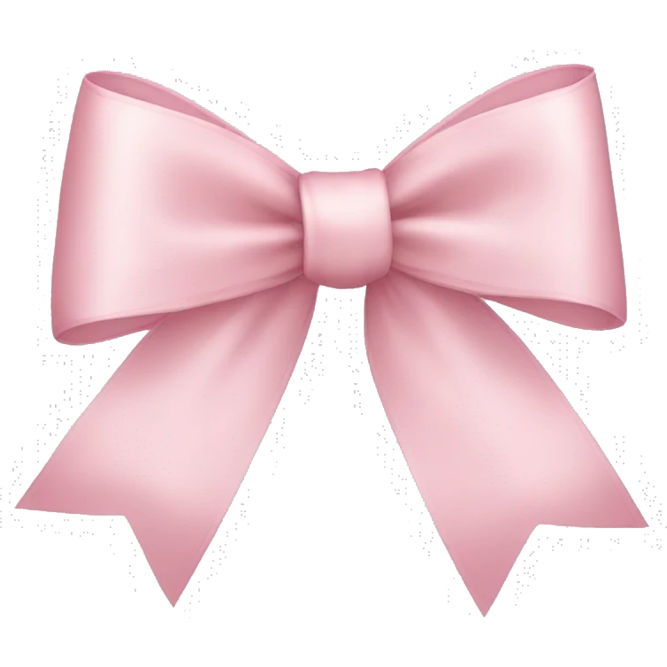 light pink ribbon bow emoji