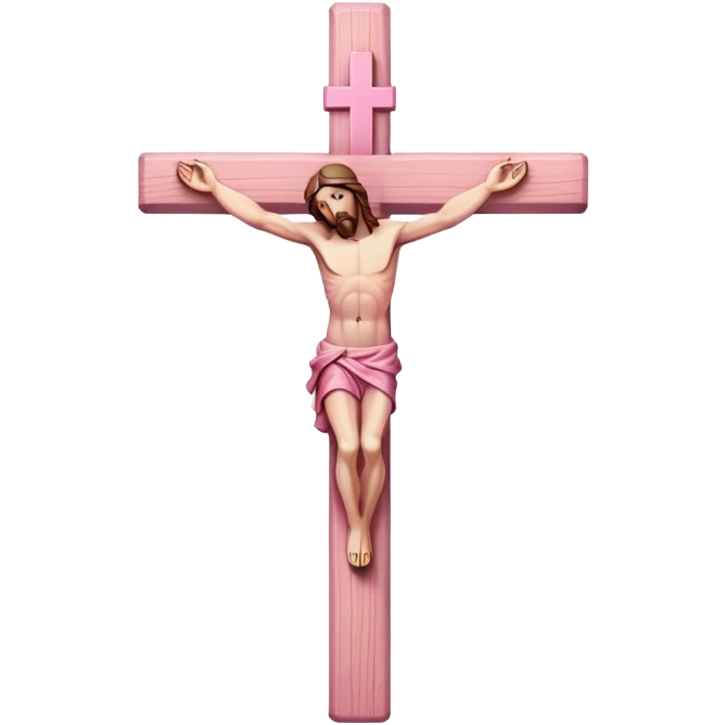Pink Jesus cross emoji