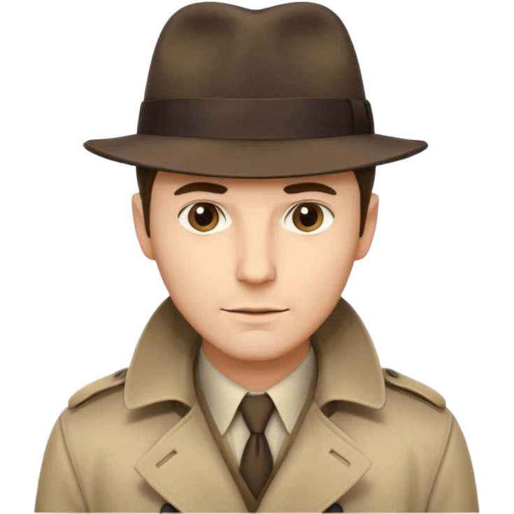 Detective (Fedoras, trench coats; subtle but modern) emoji
