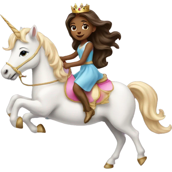 Princess riding a unicorn emoji