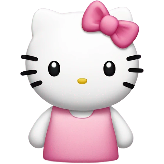 Hello kitty with happy face emoji