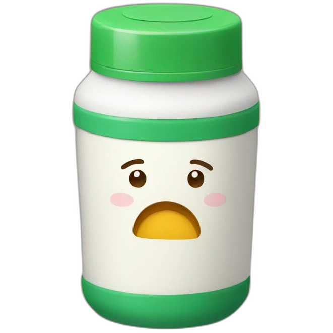 A shaker of Protein emoji