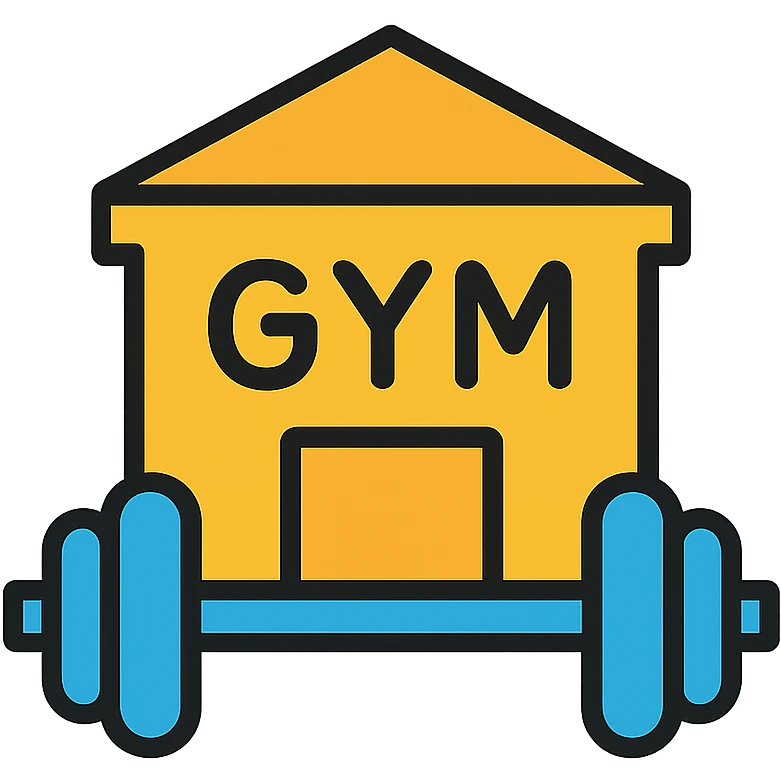 gold and black outlined icon representing Gym for Instagram emoji