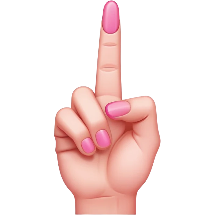 pink middle finger emoji