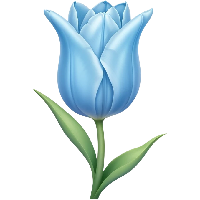Light blue tulip  emoji