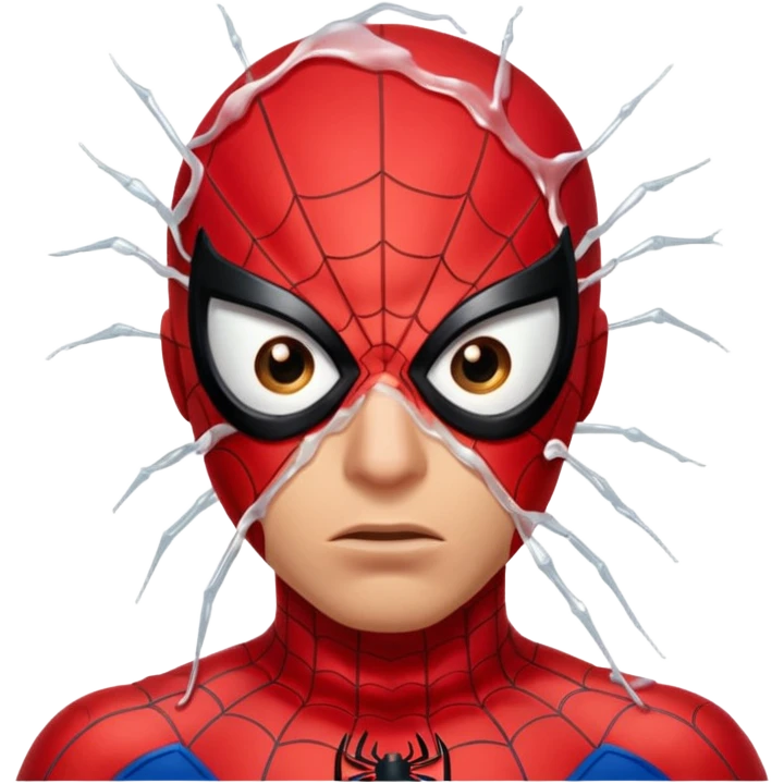 Spider-Man sweating profusely emoji