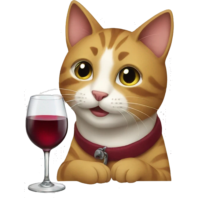 Cat drinking wine  emoji