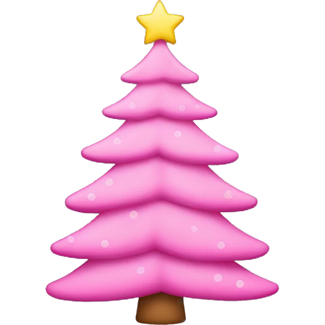 Pink Christmas tree  emoji