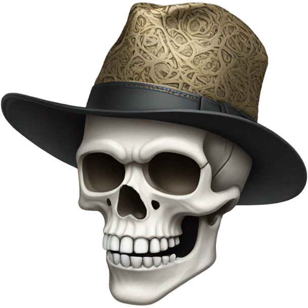 Skull with hat emoji