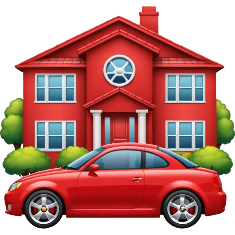dont like it a car sport in front of a house emoji