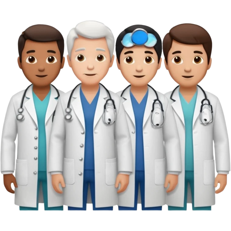 5 doctor staff all men make the differ in age emoji