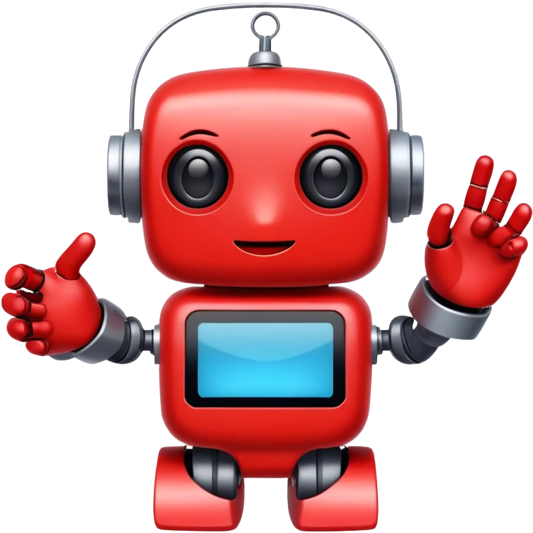 Q&A Chatbot with red color . The chatbot is called thundrclap emoji