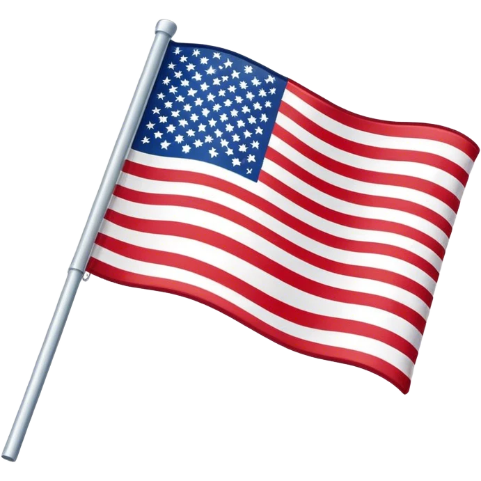 Upside down us flag, flat, no pole emoji