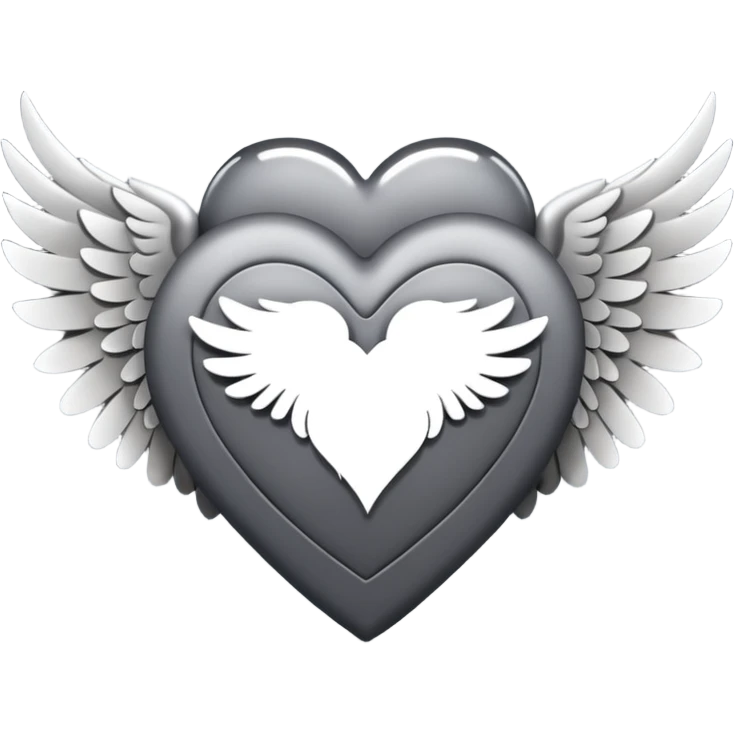 grisgray heart with wings emoji