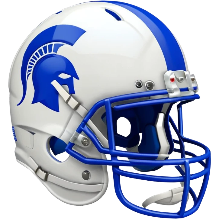 Royal Blue and White Spartan Football helmet emoji