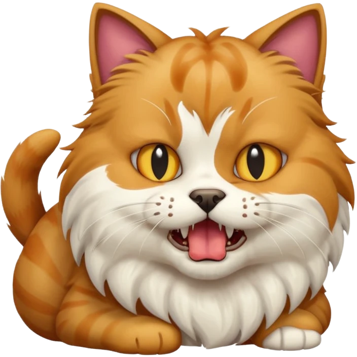 A cat eating a dog  emoji