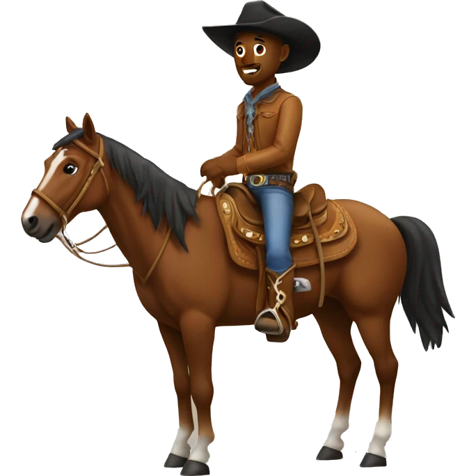 Cowboy with horse emoji