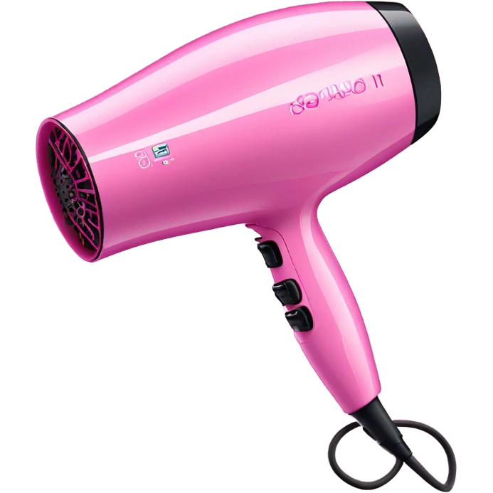 aesthetic pink hair dryer emoji