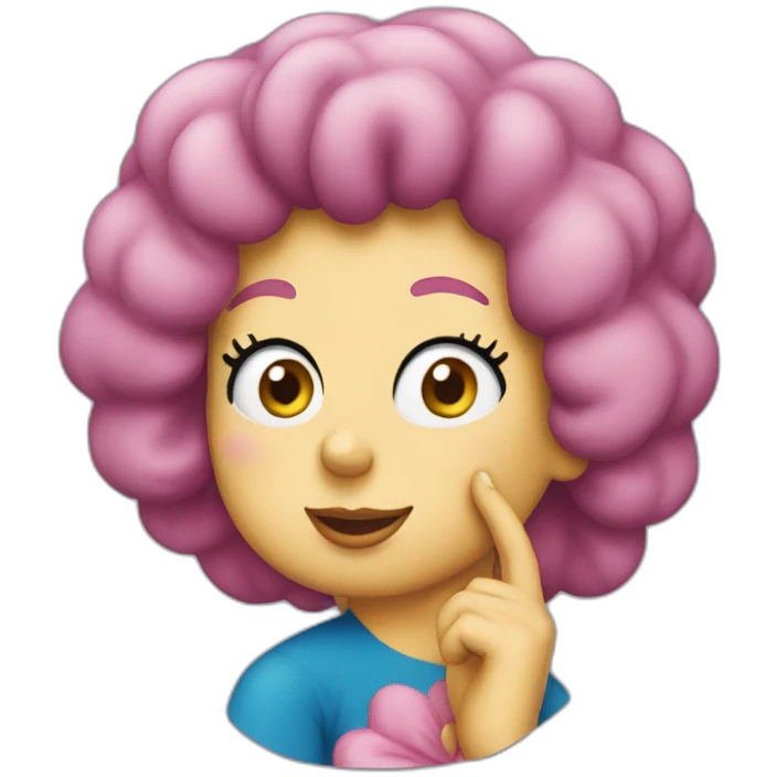 Marge simpson with love emoji