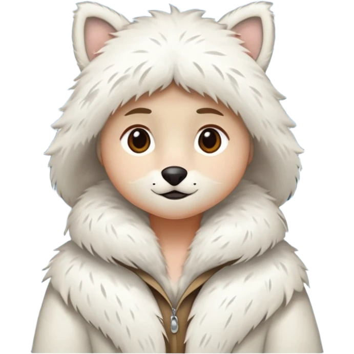 Ein Re das in einem Wald ist und es Schneit emoji