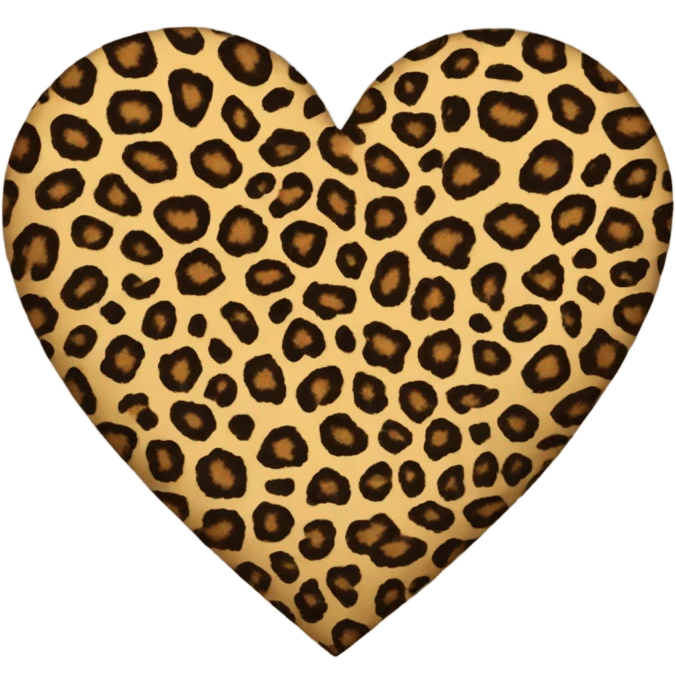 leopard print heart emoji