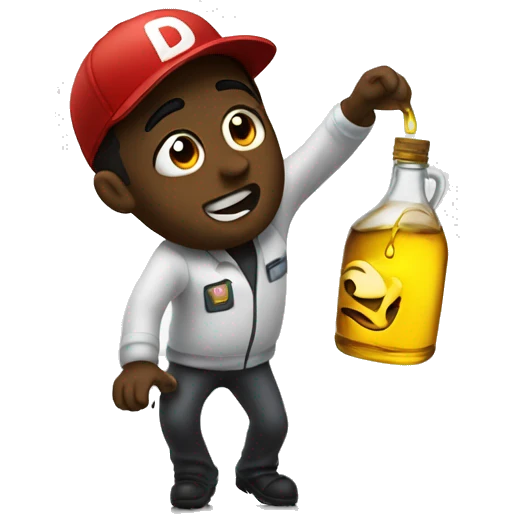 Diddy slipping on oil emoji