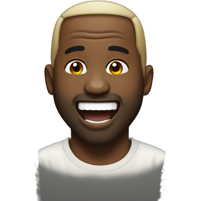 Kanye west laughing  emoji