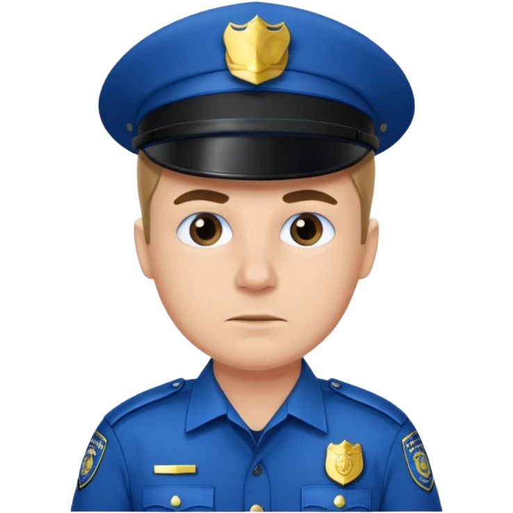 Police man wearing Blue uniform emoji