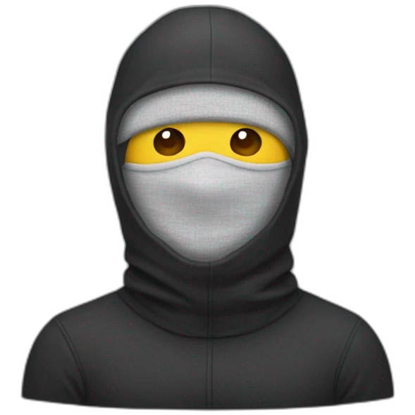 man with a balaclava emoji