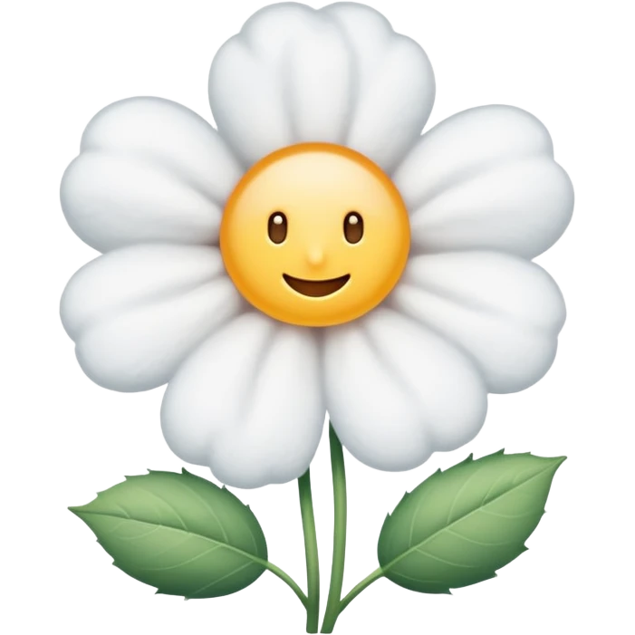 A flower of cotton emoji