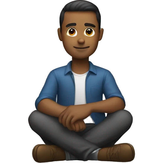 man sitting down emoji