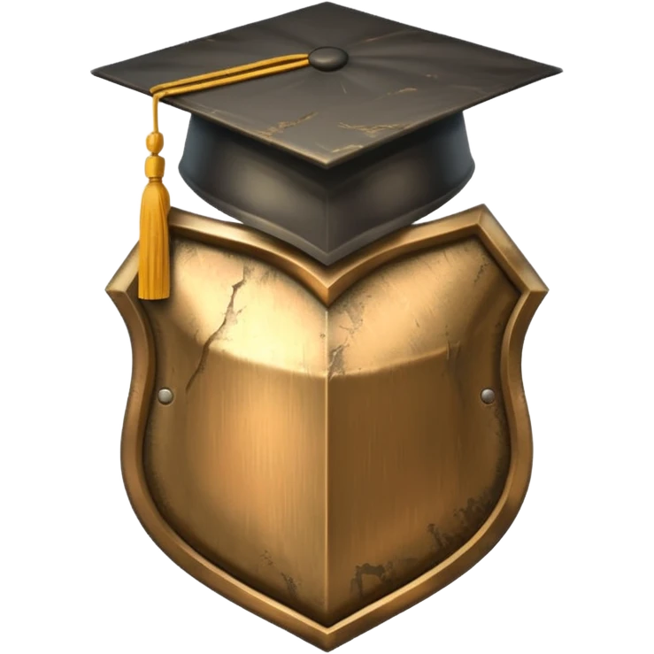 Shield with Graduation Cap emoji