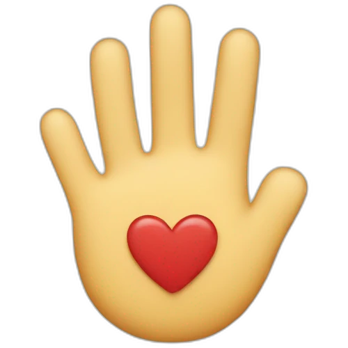 Cœur avec main emoji