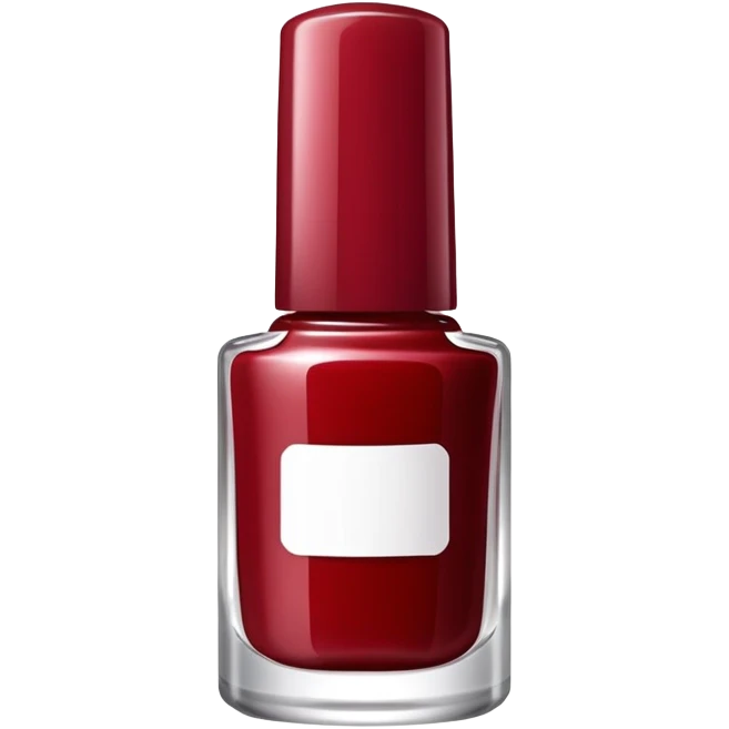 Bottle of dark red nail polish emoji