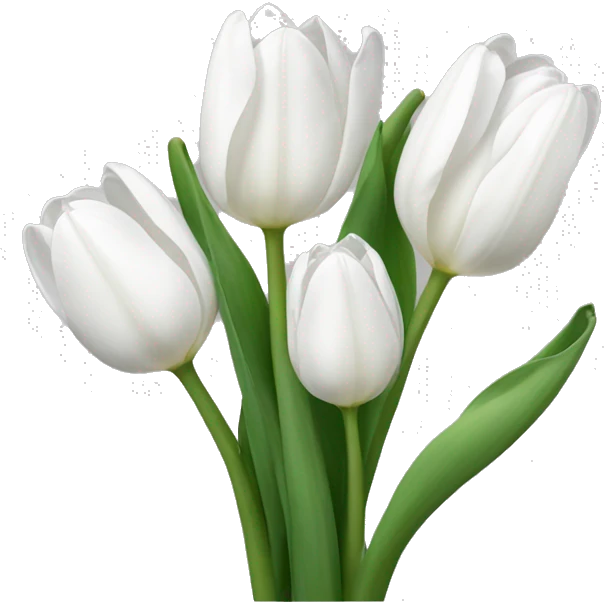 Tulipanes blancos emoji