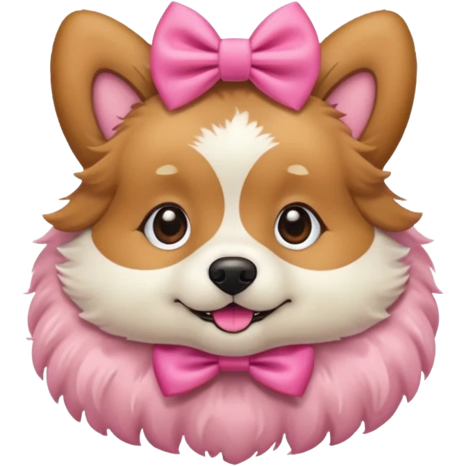 Dog with pink bow emoji
