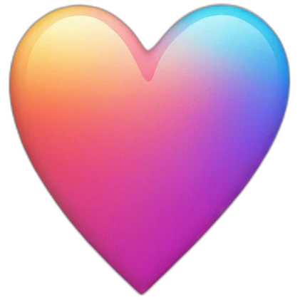 A gradient heart emoji