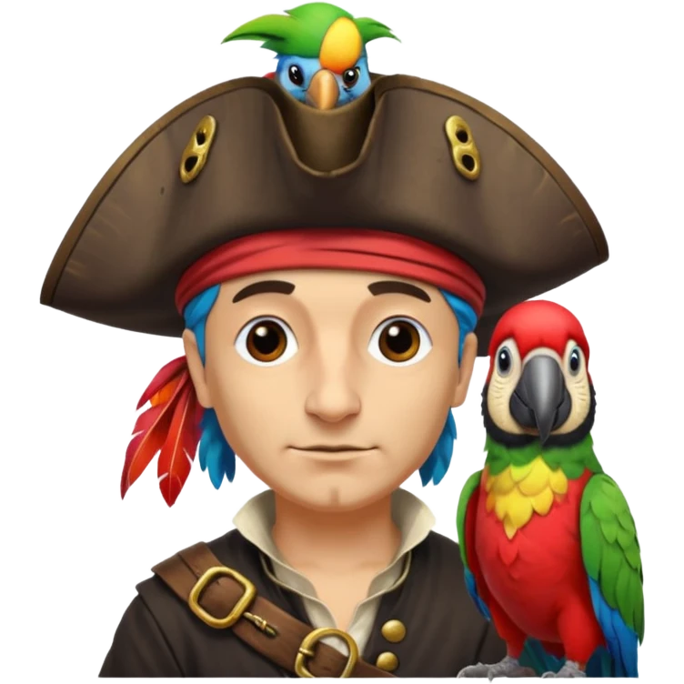 pirate and parrot emoji