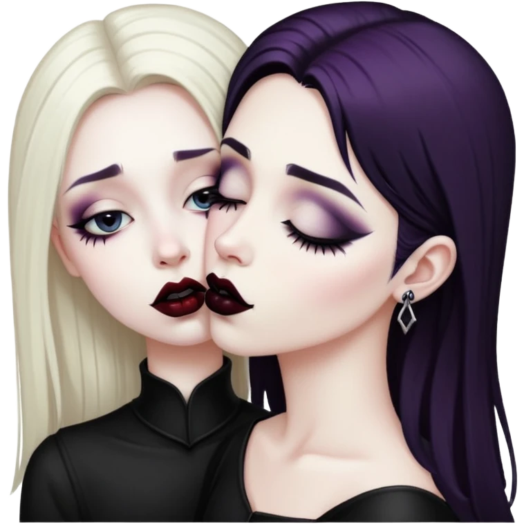 Goth kiss
 emoji