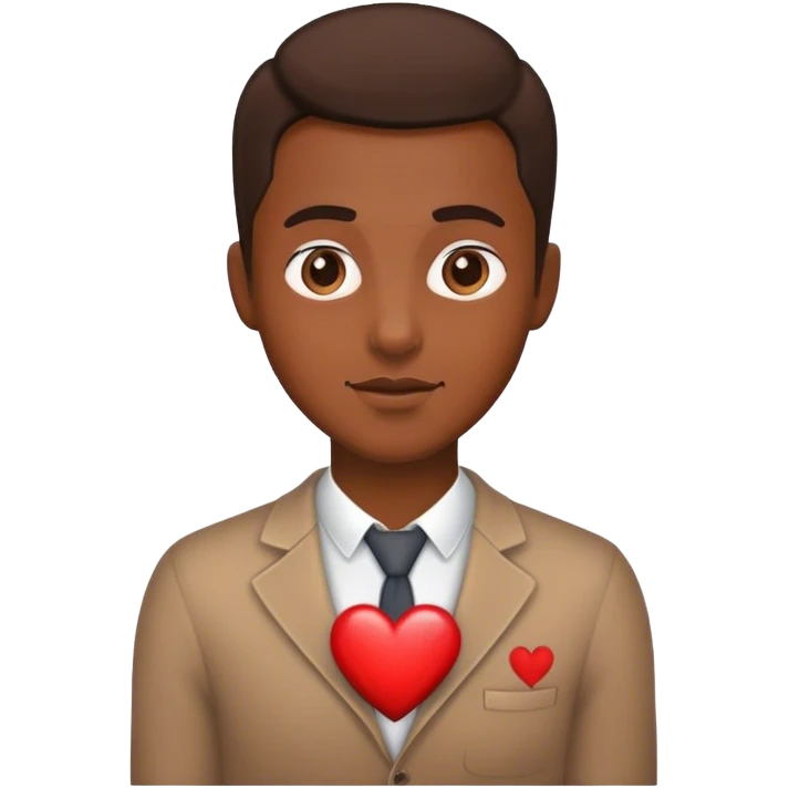 man showing heart emoji