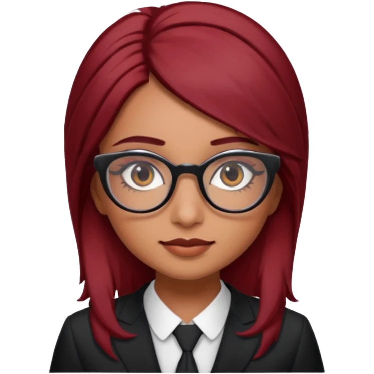 Gorgeous looking wearing false eyelashes big ones and glasses make sure the hairs red but not too red like a dark brown not even red Pakistani girl with red hair wearing a Pakistani suit  emoji