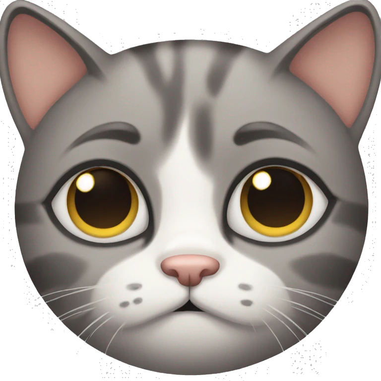 cat with sad cute eyes emoji