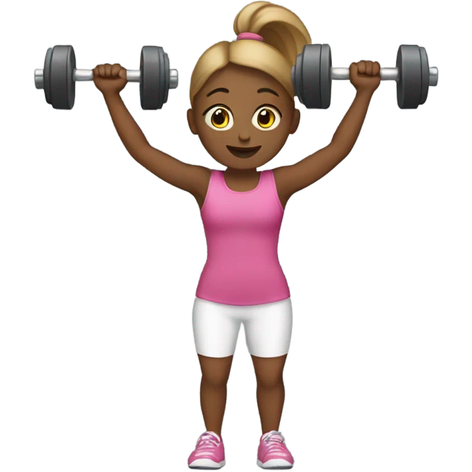 Girl with dumbbells  emoji