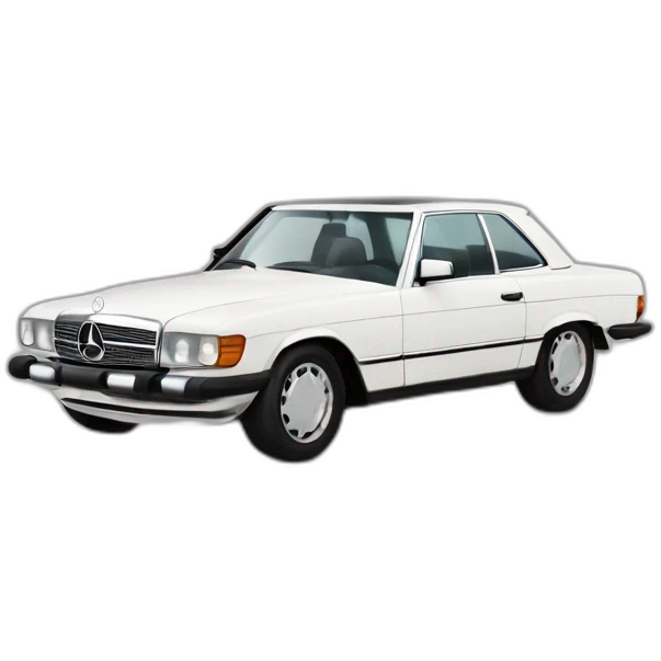 White mercedes  emoji