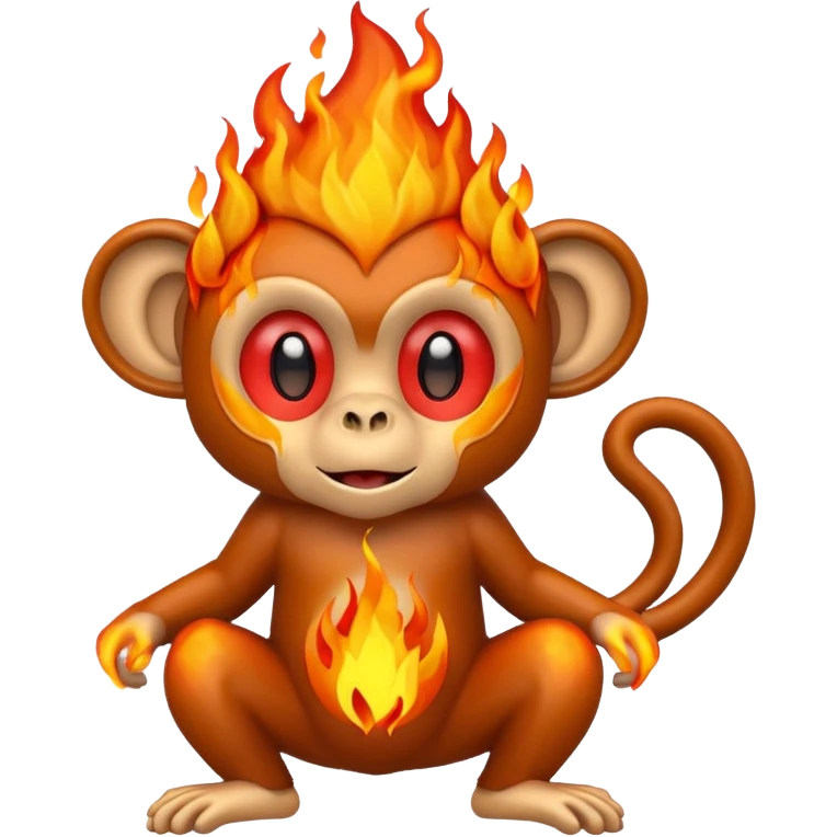 Moñito con fuego emoji