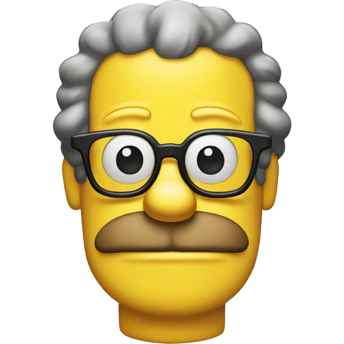 Homer Simpson in glasses and moustache emoji
