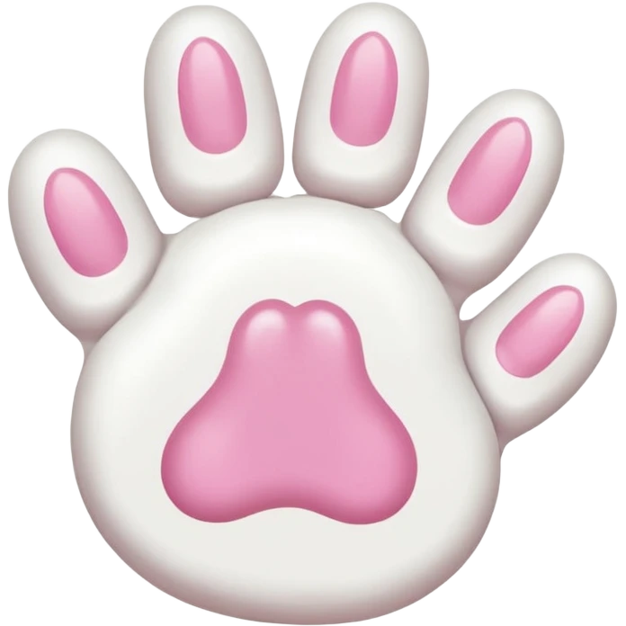 d white cat's hand and toenails emoji