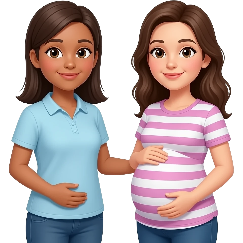 mujer con otra embarazada emoji