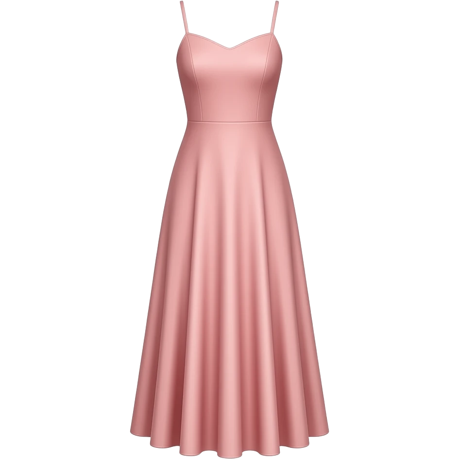 Georgette Maxi Dress, spaghetti straps, trumpet style, color blush pink emoji