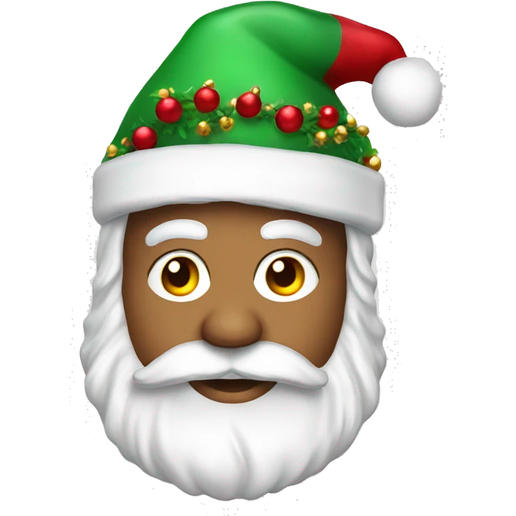 Classic tacky Christmas decor and Santa  emoji